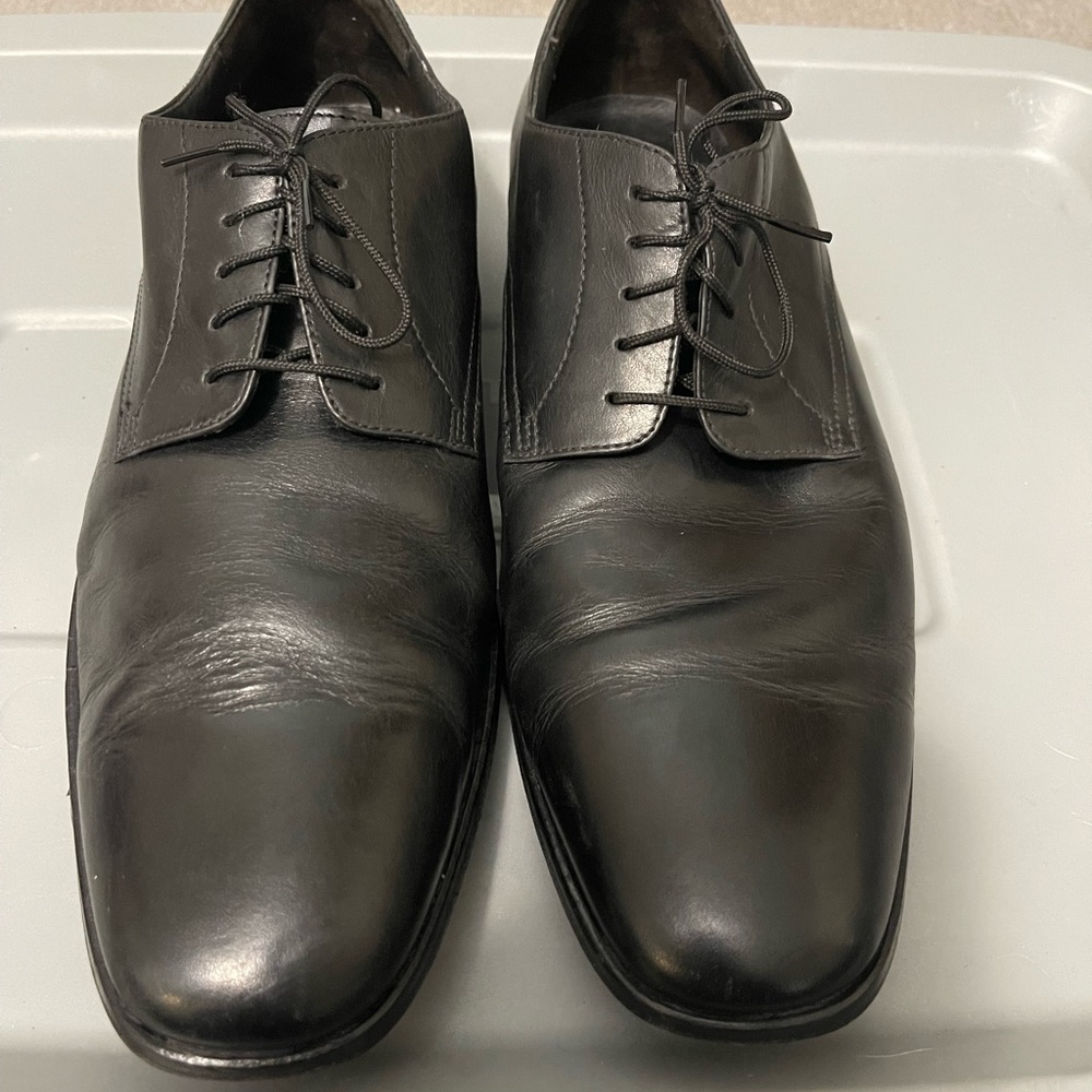 Hugo Boss, Mitano Oxford Black, Leather Upper and Lower Shoes. 9.5.